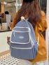 Patch Detail Contrast Binding Functional Backpack