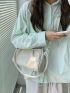 Minimalist Zipper Ruched Bag