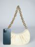 Minimalist Chain Ruched Bag