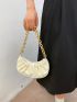 Minimalist Chain Ruched Bag