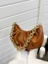 Minimalist Chain Ruched Bag