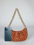 Minimalist Chain Ruched Bag