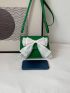 Mini Bow Decor Flap Square Bag