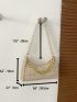 Braided Design Chain Baguette Bag