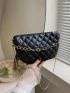 Mini Argyle Quilted Chain Decor Square Bag