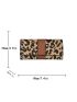 Leopard Print Contrast Tape Flap Long Wallet