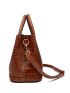 3pcs Crocodile Embossed Top Handle Bag Set