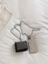 Mini Studded Decor Chain Flap Square Bag