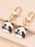 2pcs Panda Design Bag Charm Cartoon Panda Keychain Cute Animal Key Ring Purse Bag Backpack Car Charm Earphone Accessory