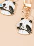 2pcs Panda Design Bag Charm Cartoon Panda Keychain Cute Animal Key Ring Purse Bag Backpack Car Charm Earphone Accessory