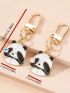 2pcs Panda Design Bag Charm Cartoon Panda Keychain Cute Animal Key Ring Purse Bag Backpack Car Charm Earphone Accessory