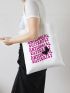 Butterfly & Letter Graphic Shopper Bag