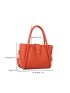 Neon Orange Double Handle Square Bag