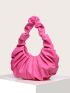 Neon Pink Ruched Bag