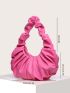 Neon Pink Ruched Bag