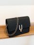 Mini Felt Chain Flap Square Bag