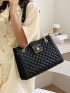 Quilted Chain Shoulder Tote Bag