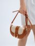 PREMIUM TWO TONE SADDLE DESIGN SHOULDER BAG