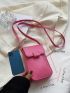 Mini Neon Pink Flap Phone Wallet