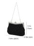 Mini Rhinestone Decor Braided Design Crossbody Bag