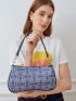 PREMIUM GEOMETRIC PATTERN BAGUETTE BAG