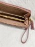 Letter & Leaf Embossed Long Wallet