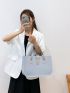 Minimalist Double Handle Shoulder Tote Bag