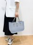 Minimalist Double Handle Shoulder Tote Bag