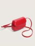 Mini Neon Red Flap Saddle Bag