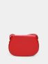 Mini Neon Red Flap Saddle Bag