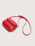 Mini Neon Red Flap Saddle Bag