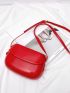 Mini Neon Red Flap Saddle Bag