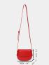 Mini Neon Red Flap Saddle Bag