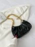 Chain Decor Ruched Bag