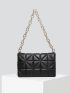 Quilted Flap Chain Square Bag