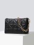 Quilted Flap Chain Square Bag