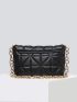 Quilted Flap Chain Square Bag