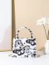 Mini Butterfly Print Satchel Bag