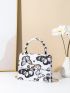 Mini Butterfly Print Satchel Bag