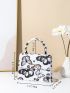 Mini Butterfly Print Satchel Bag