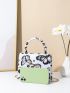 Mini Butterfly Print Satchel Bag