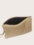 Metallic Pleated Detail Square Bag