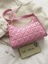 Quilted Detail Baguette Bag