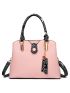 3pcs Litchi Embossed Shoulder Tote Bag Set, Best Work Bag For Women