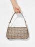 PREMIUM GEOMETRIC PATTERN BAGUETTE BAG