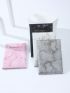 4pcs Metallic Marble & Letter Graphic Passport Cases