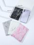 4pcs Metallic Marble & Letter Graphic Passport Cases