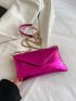 Mini Neon Pink Flap Chain Square Bag