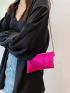 Mini Neon Pink Flap Chain Square Bag