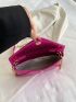 Mini Neon Pink Flap Chain Square Bag